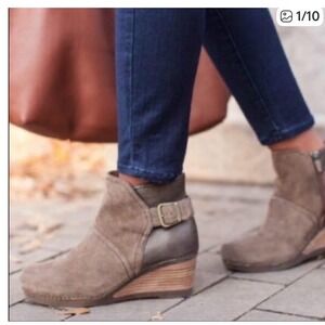 Dansko Taupe Ankle Boots with Buckle